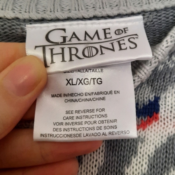 Game Of Thrones Winter Is Here Ghost Christmas Holiday Sweater XL - Picture 3 of 3